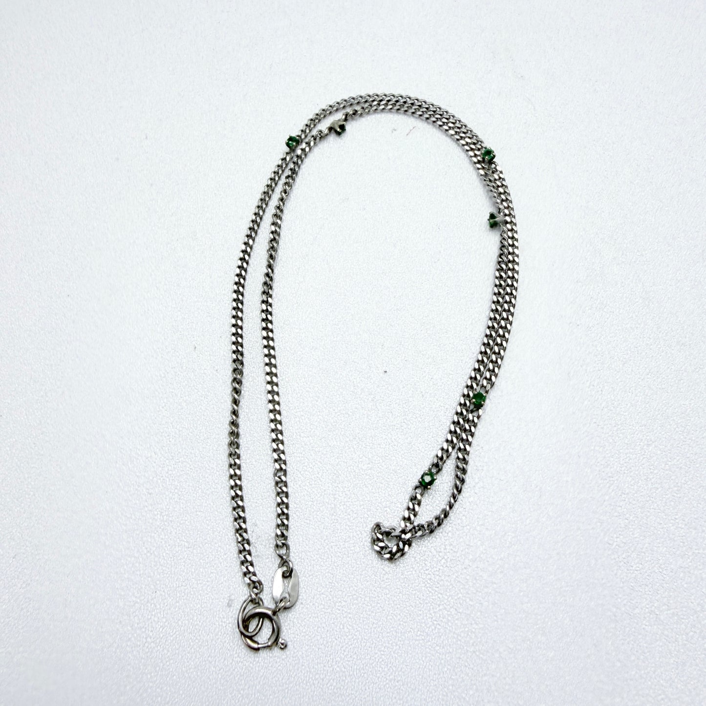 Sweden. Vintage 18k Gold Emerald Necklace.