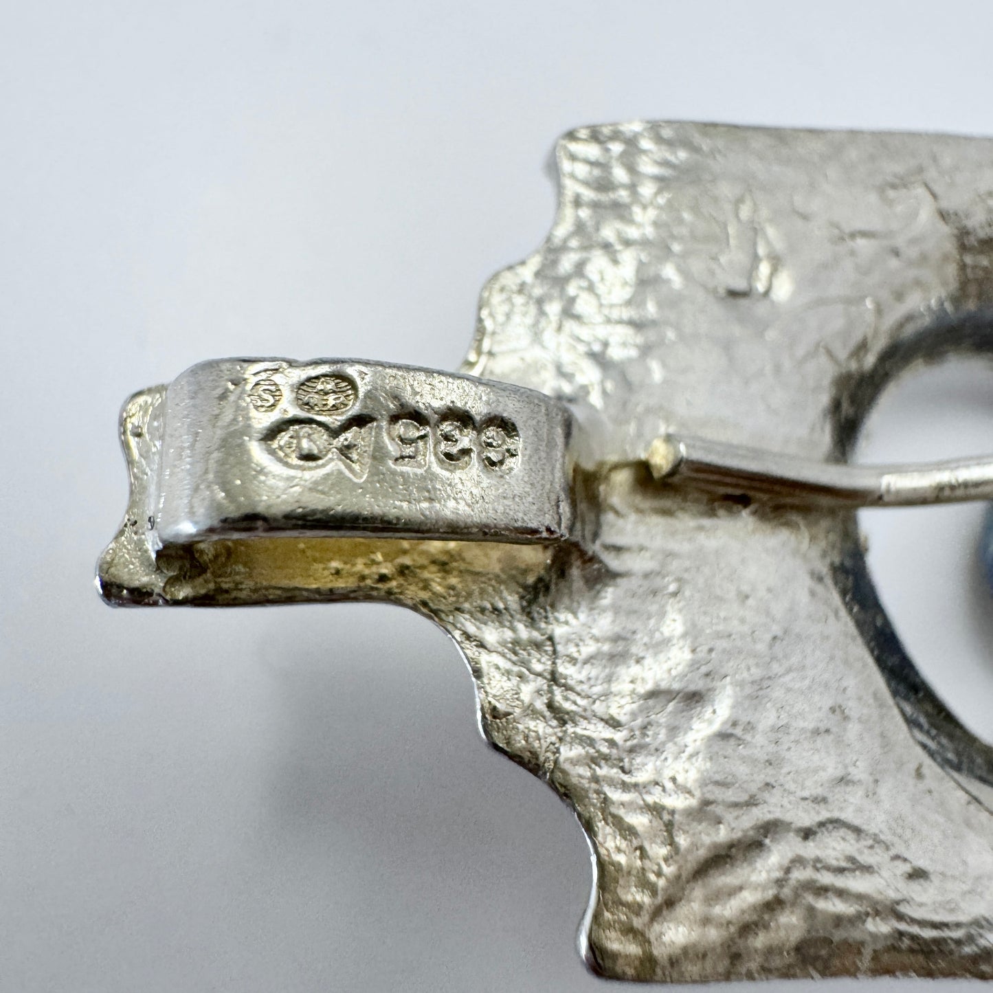 VEB Fischlandschmuck, Germany 1970s. Solid Silver Sodalite Pendant.