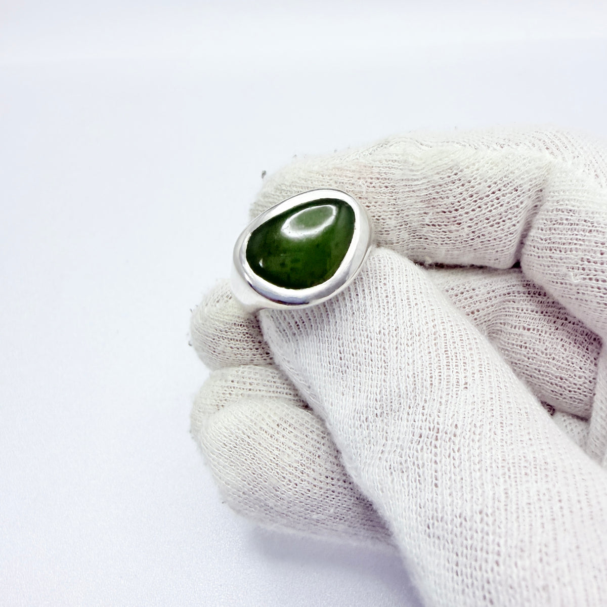 Vintage Sterling Silver Serpentine Ring.