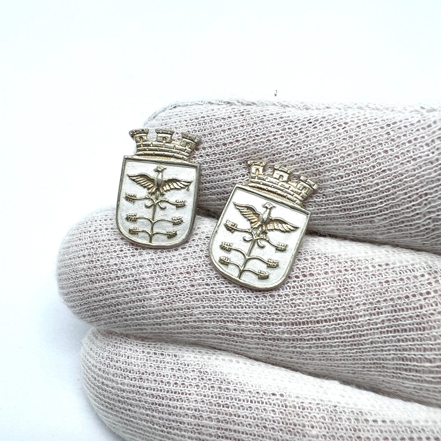 David-Andersen, Norway. Vintage Sterling Silver Enamel Cufflinks.