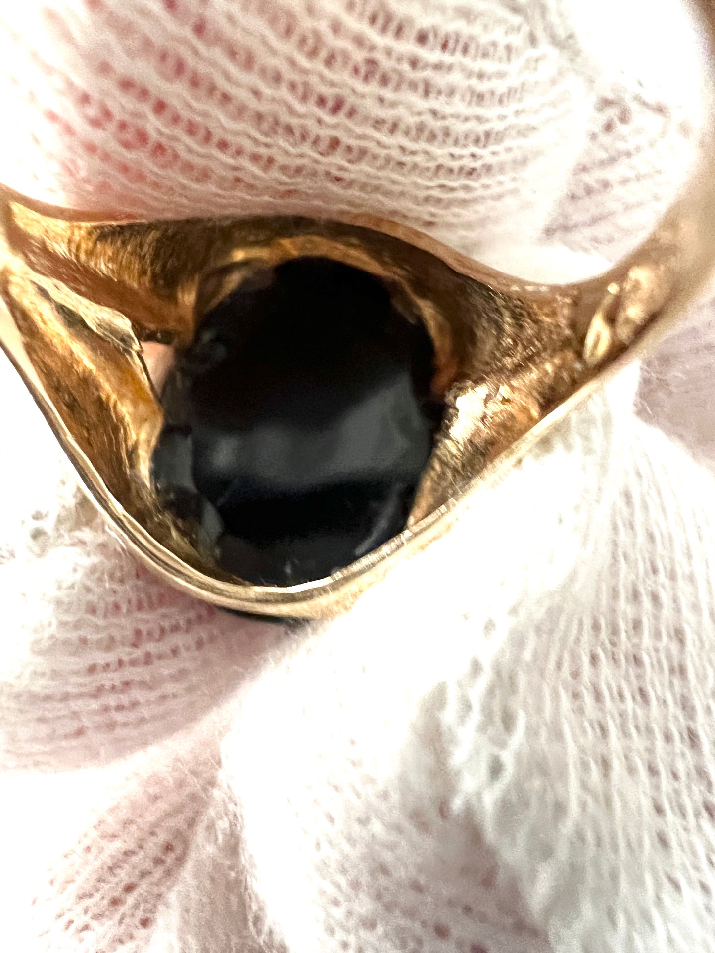 John Hoffner, Sweden year 1960. Vintage 18k Gold Onyx Ring.
