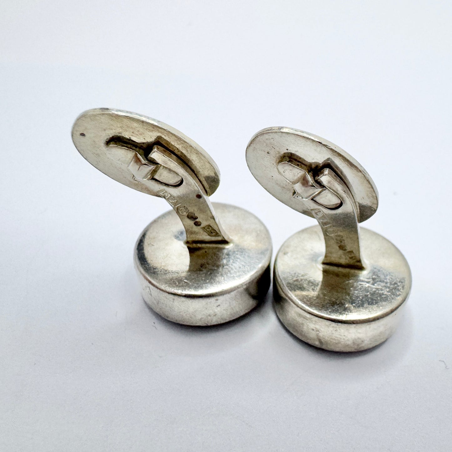 Stenlya, Sweden 1966. Vintage Sterling Silver Iron Ore Cufflinks.