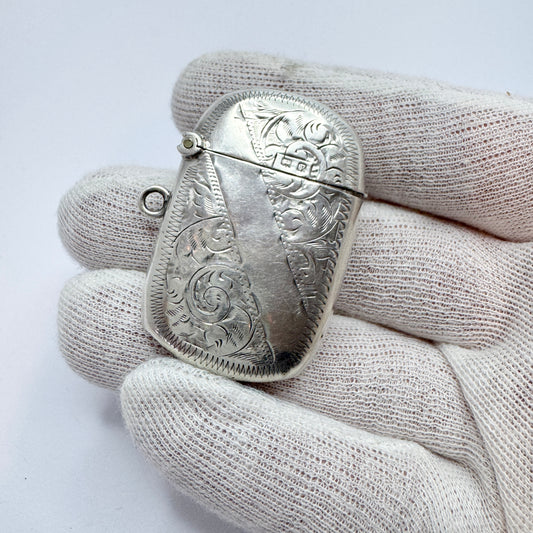 Birmingham 1914. Antique Sterling Silver Veta Case.