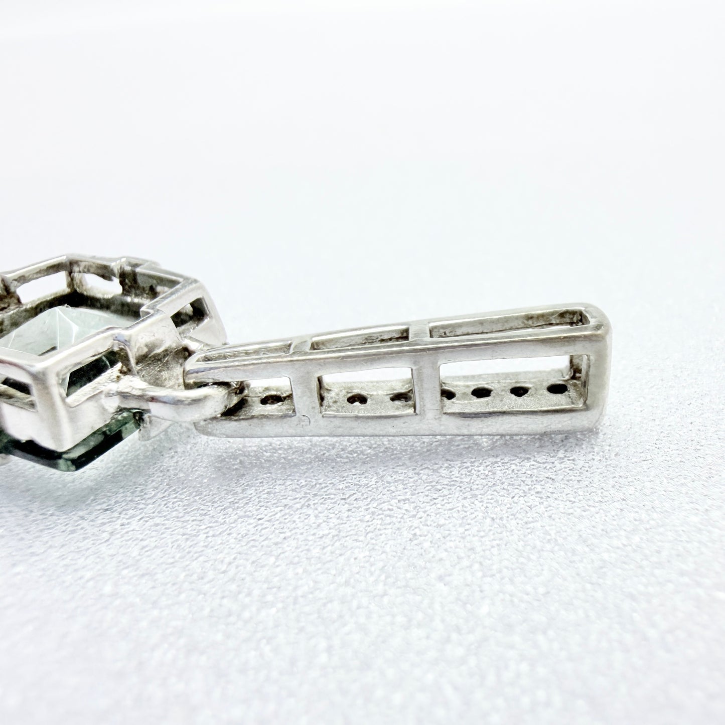 Jens J.Aagaard, Denmark. Sterling Silver Moldavite CZ Pendant.