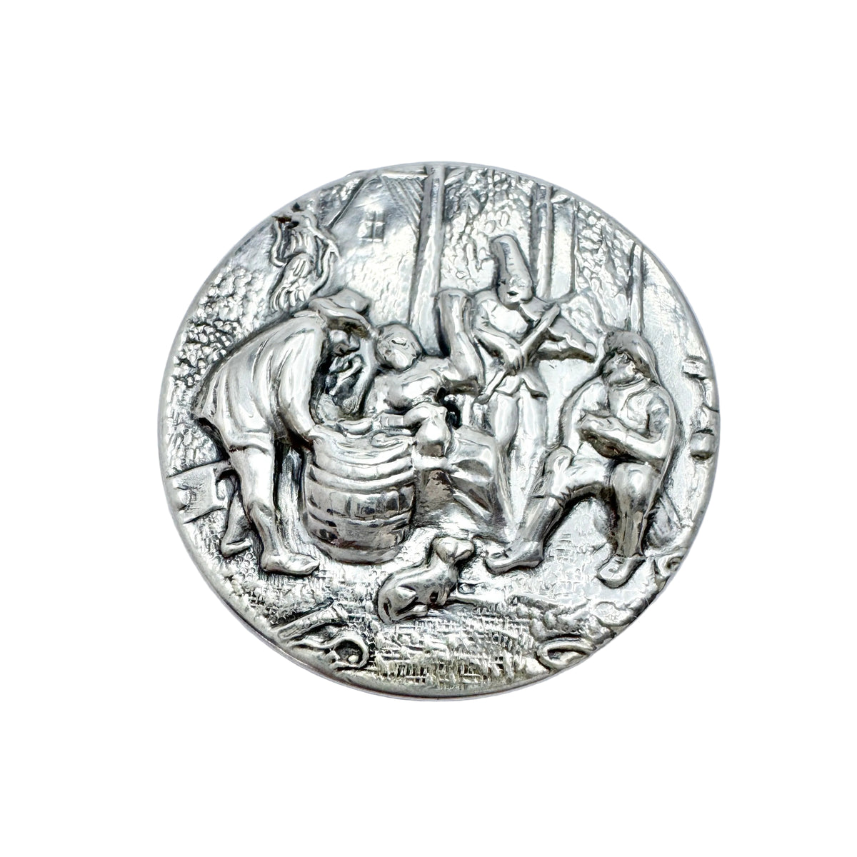 Hans Jensen, Denmark 1940s. Solid Silver Pill Trinket Box.