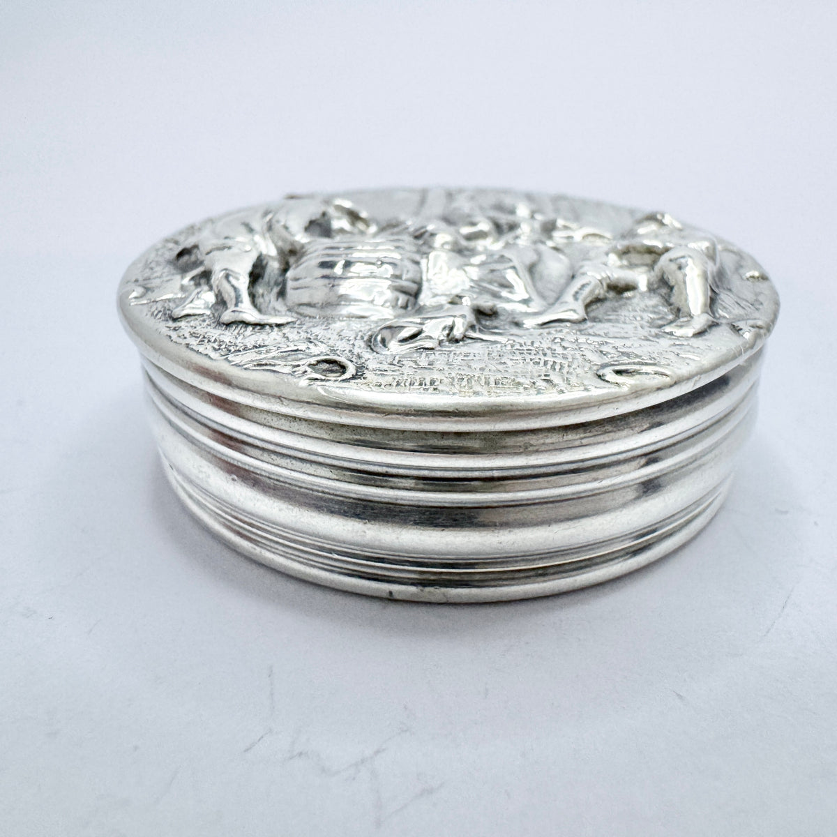 Hans Jensen, Denmark 1940s. Solid Silver Pill Trinket Box.