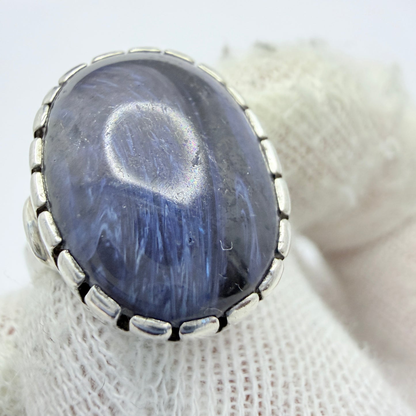 O Nordström, Sweden 1970-80s. Vintage Sterling Silver Bergslagen-stone Ring.
