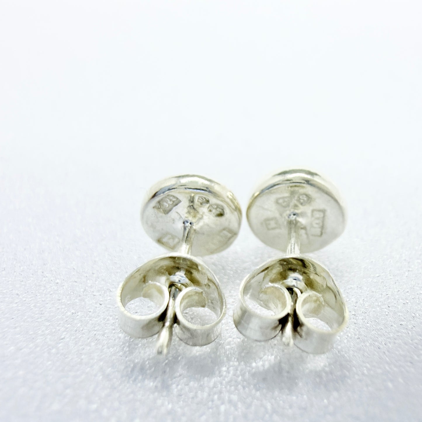 O Nordström, Sweden 1970-80s. Vintage Sterling Silver Bergslagen-stone Stud Earrings.