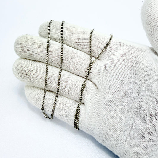 Germany c 1940-50s. Solid Silver 70cm / 27.5" Chain Necklace.
