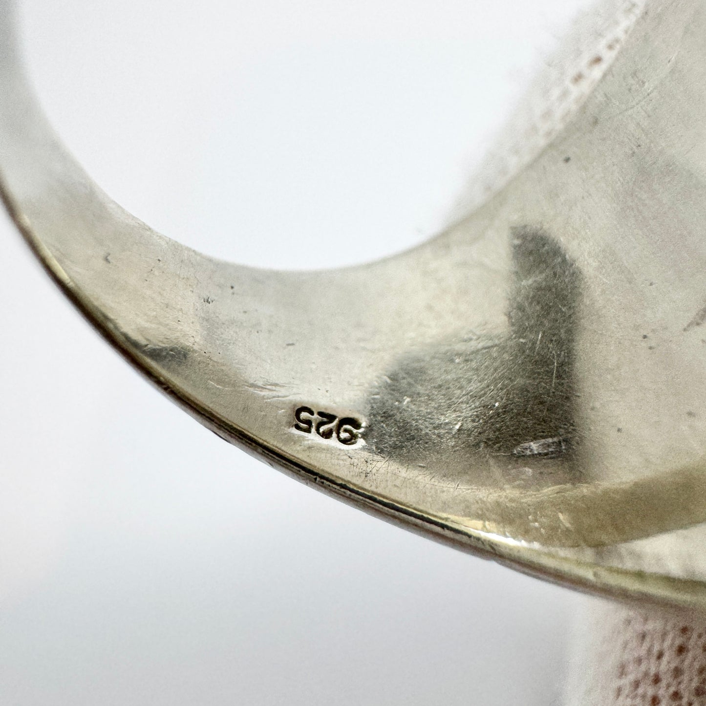 Bold Sterling Silver White Onyx Ring.