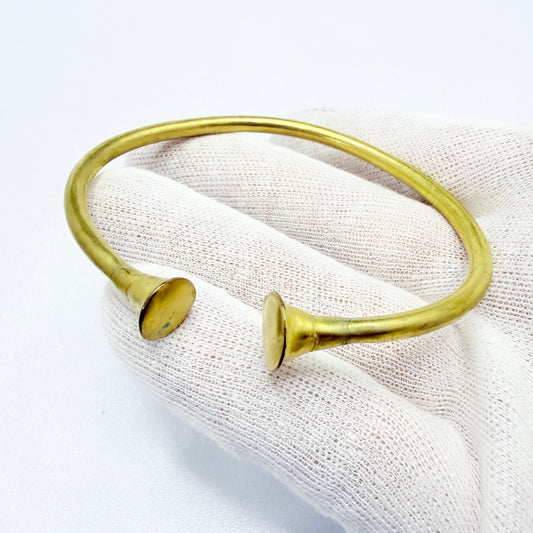 Vintage Gilt Metal Bronze Age Copy Bangle Bracelet.