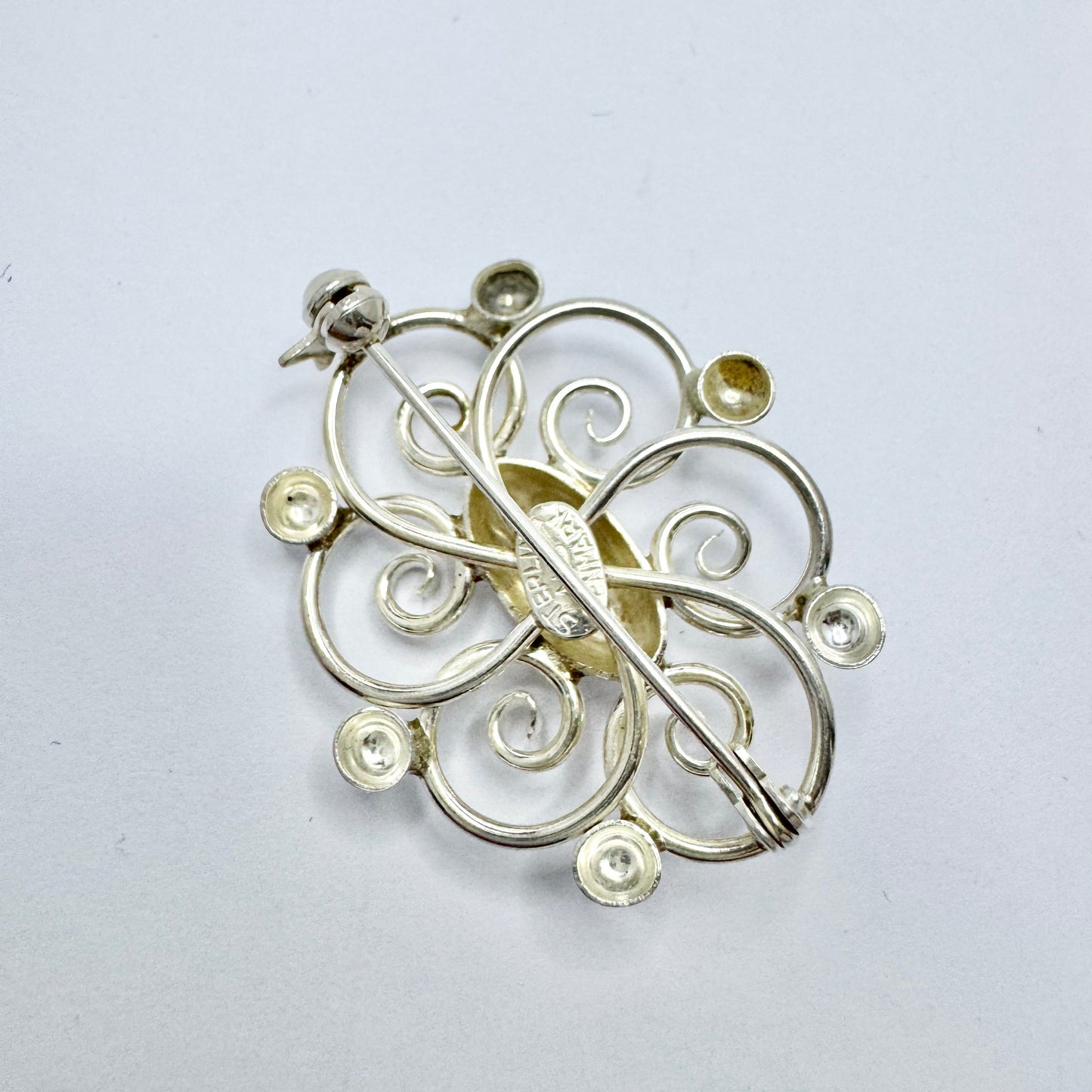 Herman Siersbøl, Denmark 1950s Vintage Sterling Silver Brooch.