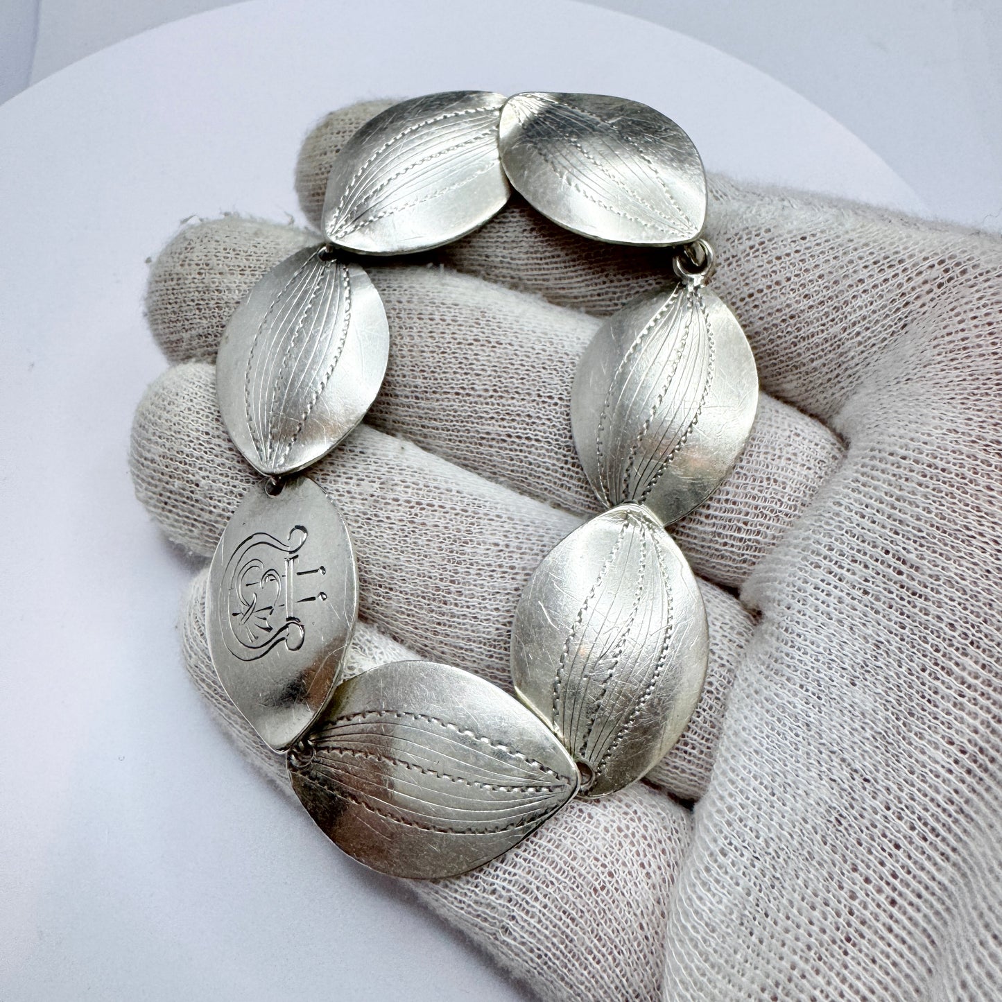 Acke Tötterman, Sweden 1955. Vintage Mid-Century Sterling Silver Bracelet.