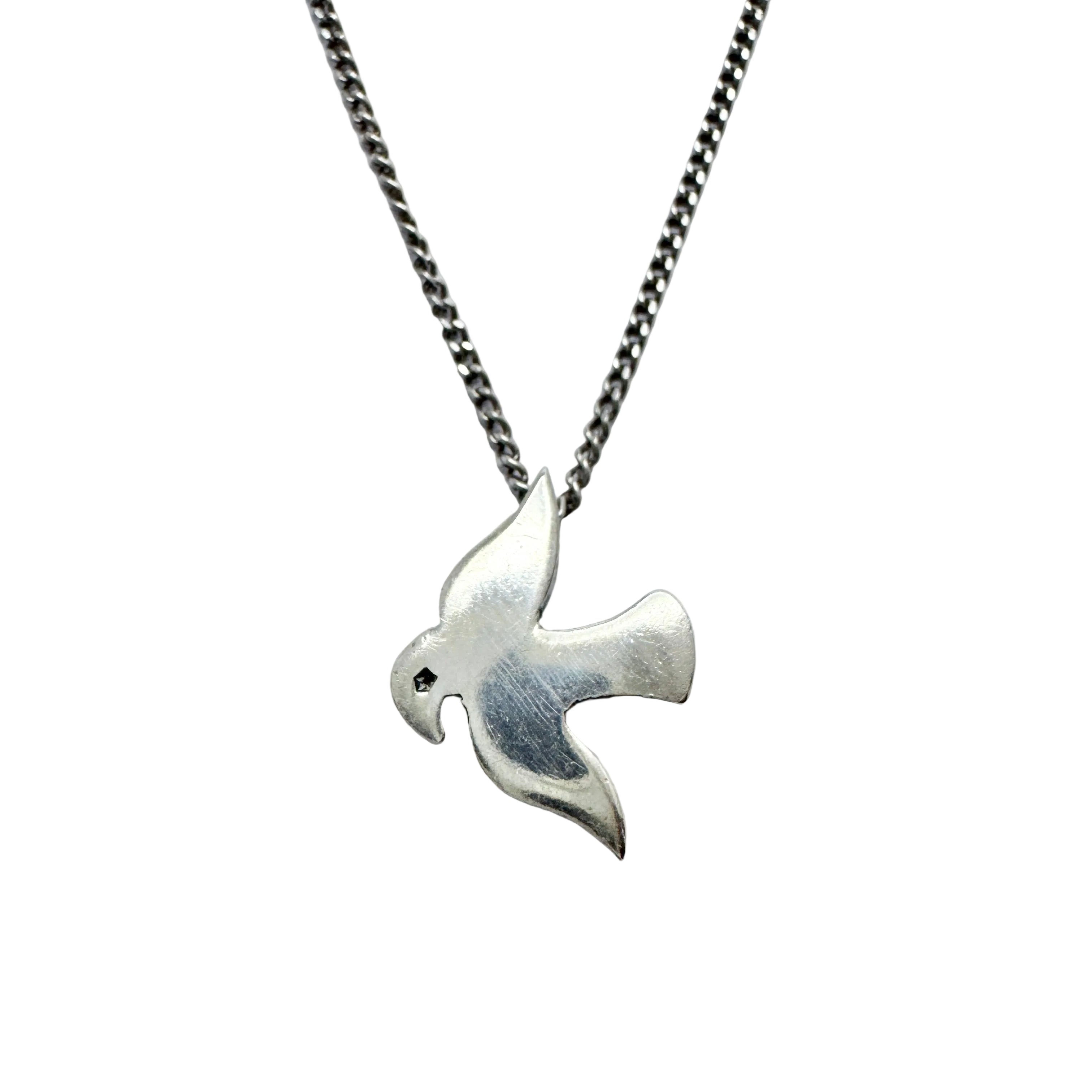 Mexico 1960-70s. Vintage Srterling Silver Peace Dove Pendant 