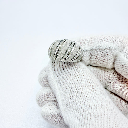 Denmark. Vintage Solid Silver Dome Ring