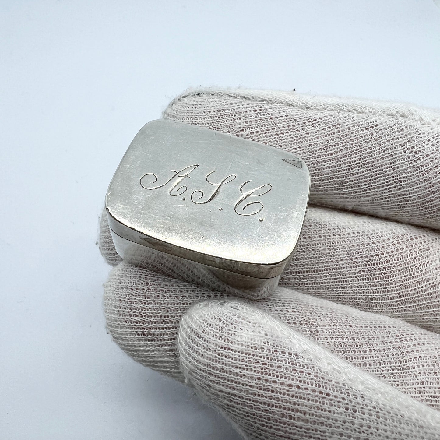 Sweden year 1835. Antique Solid Silver Vinaigrette Box.