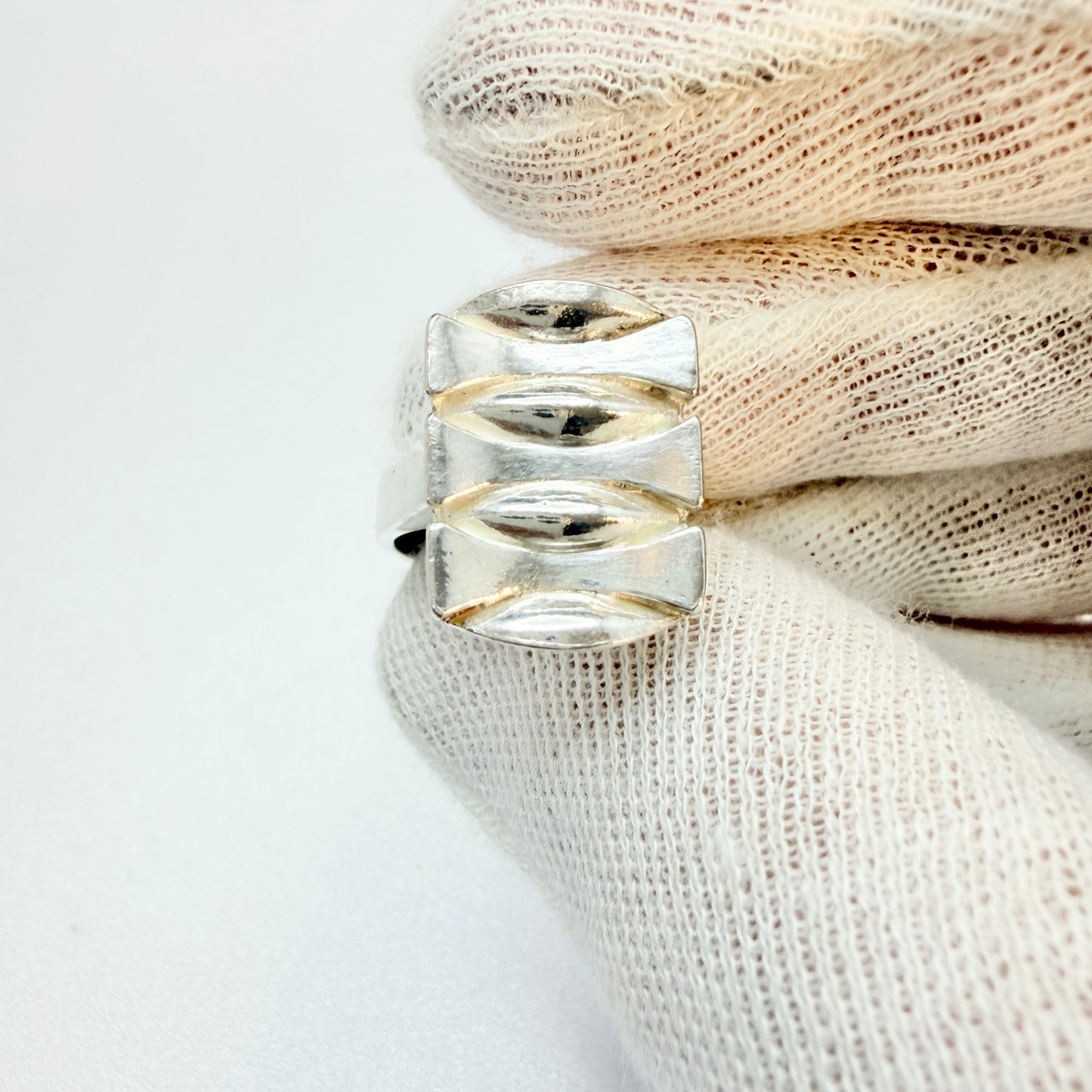 Bengt Hallberg, Sweden 1967. Vintage Modernist Sterling Silver Ring.