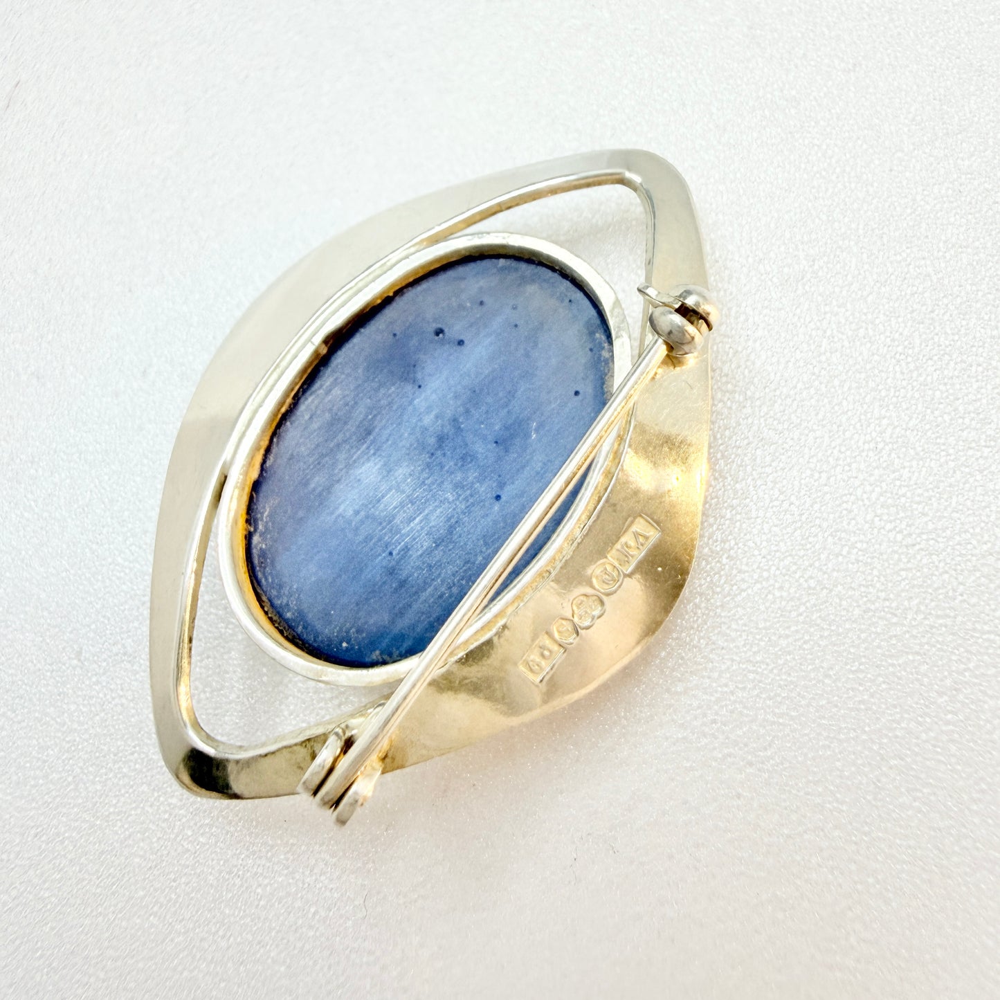 Victor Janson, Sweden 1965. Vintage Sterling Silver Bergslagen-stone Brooch.