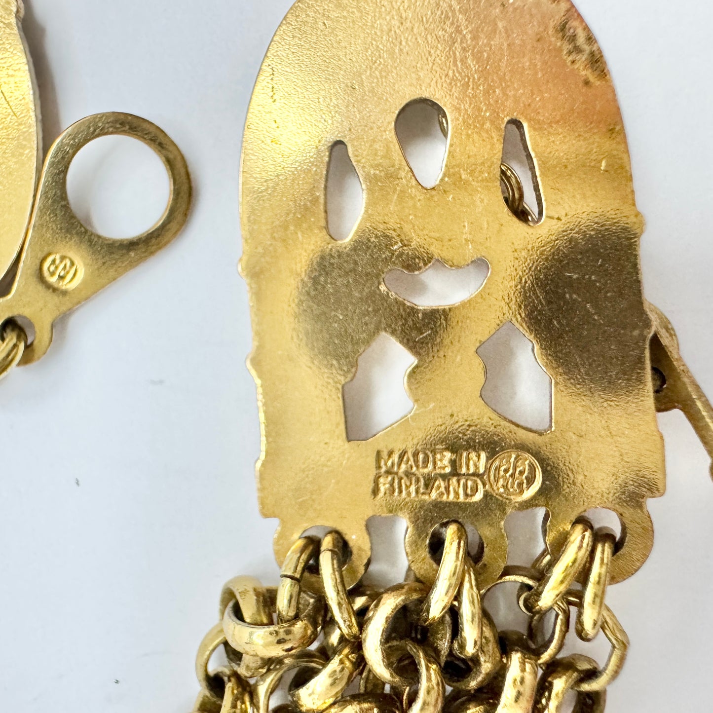 Kalevala Koru, Finland Vintage Massive Bronze Necklace. Design: Birds of Paradise