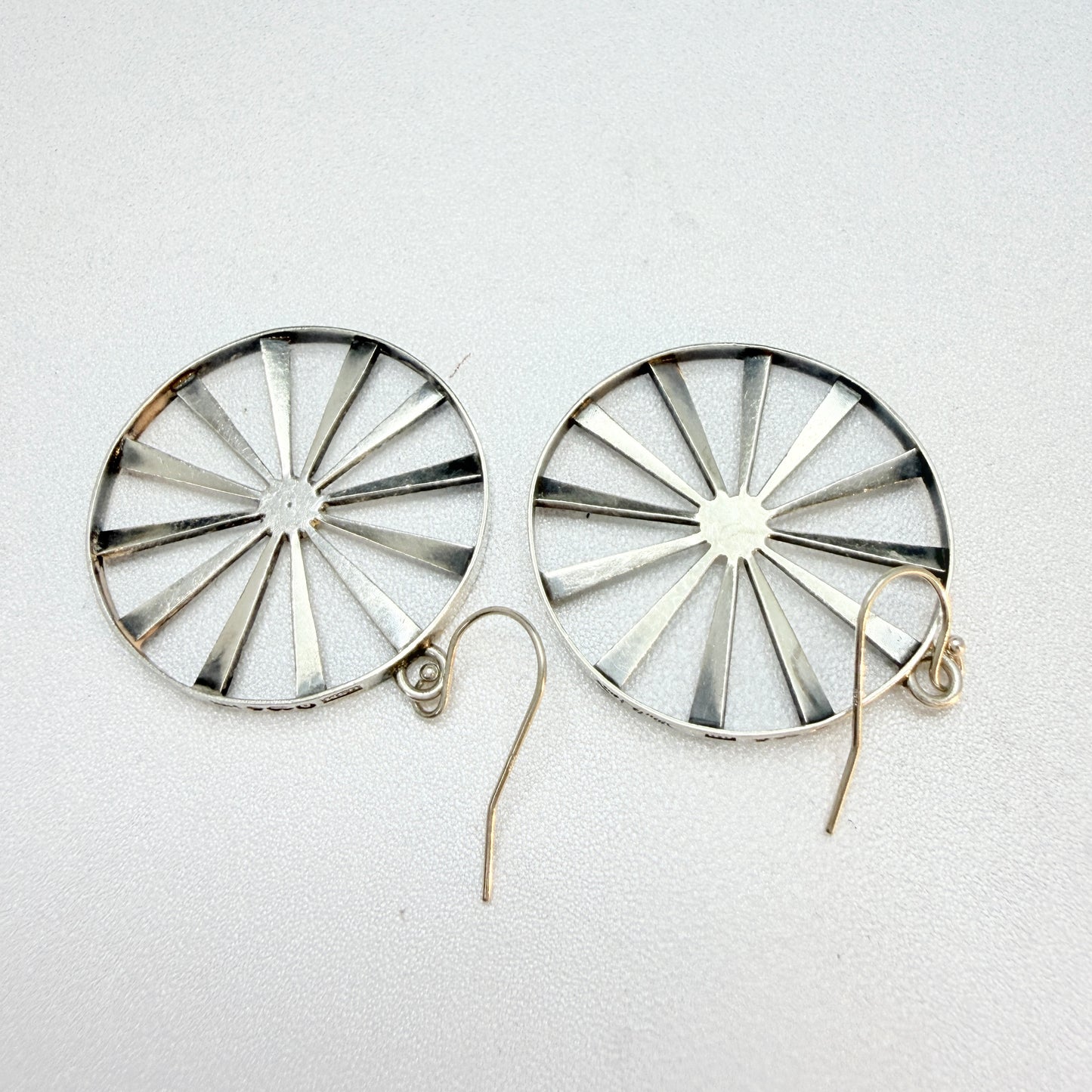 G-Smedjan Sven Larsson, Sweden 1967. Signed Vintage Sterling Silver Earrings.