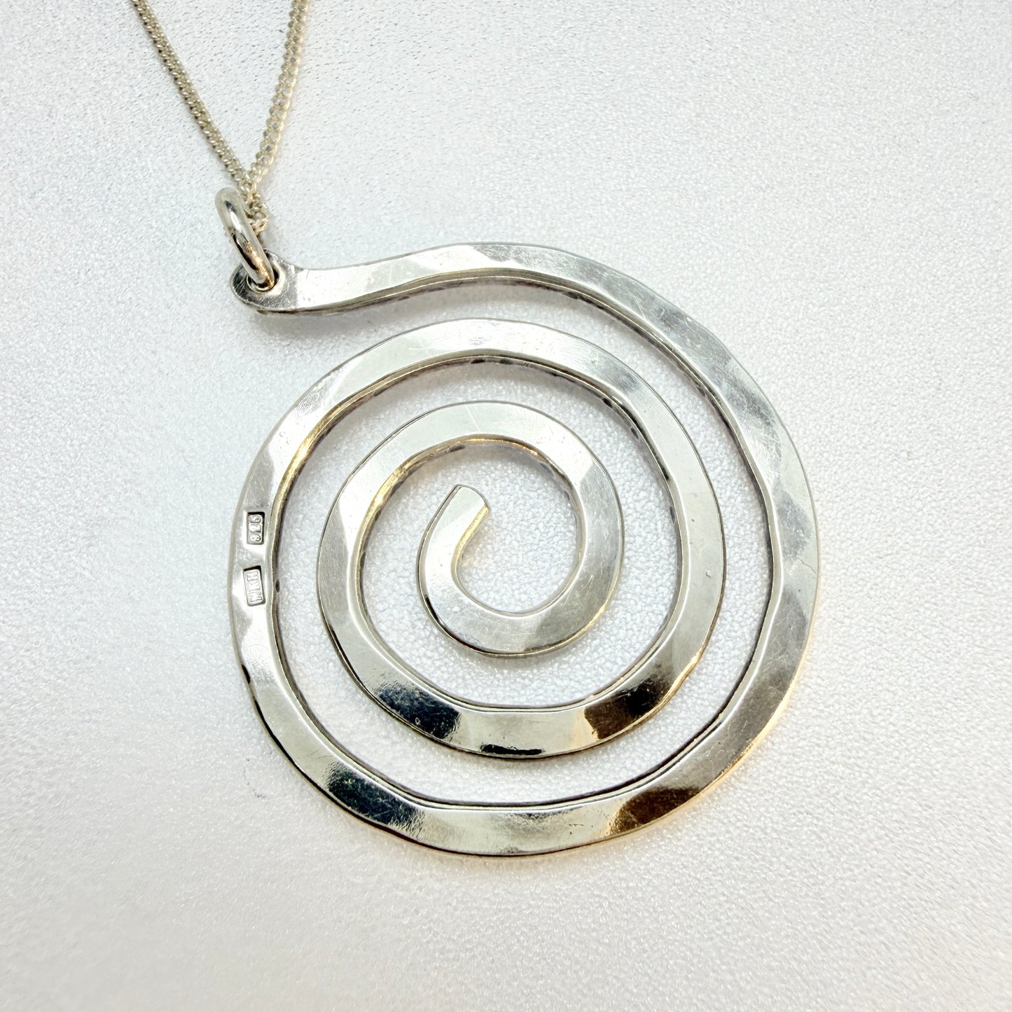 Sven Niemi, Sweden. Vintage Sterling Silver Pendant Necklace.