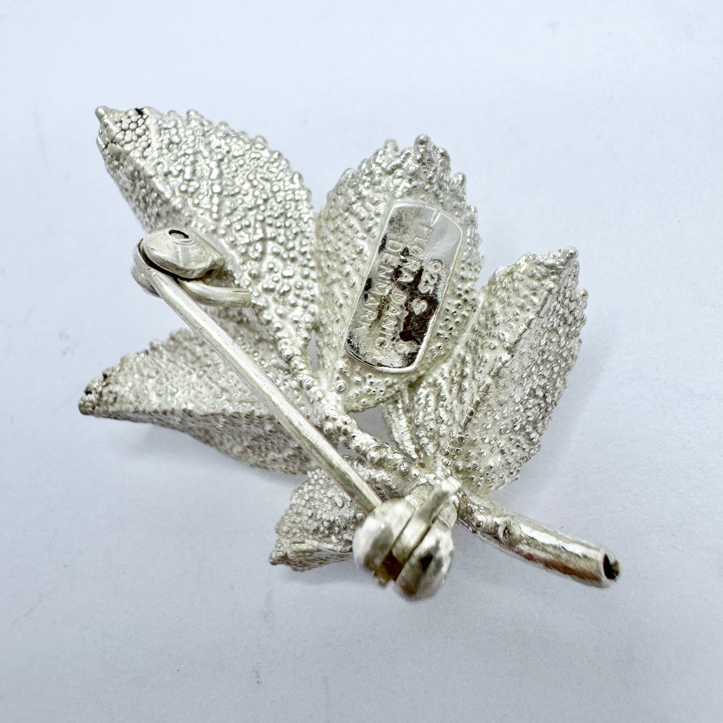 Flora Danica, Denmark. Vintage Sterling Silver Brooch.