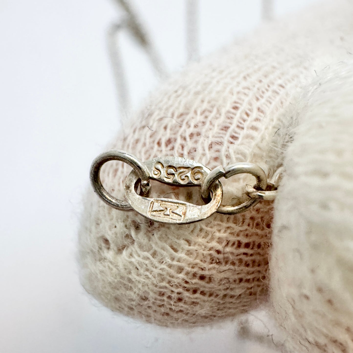 Elis Kauppi, Kupittaan Kulta Finland. Vintage Sterling Silver Chain Necklace.