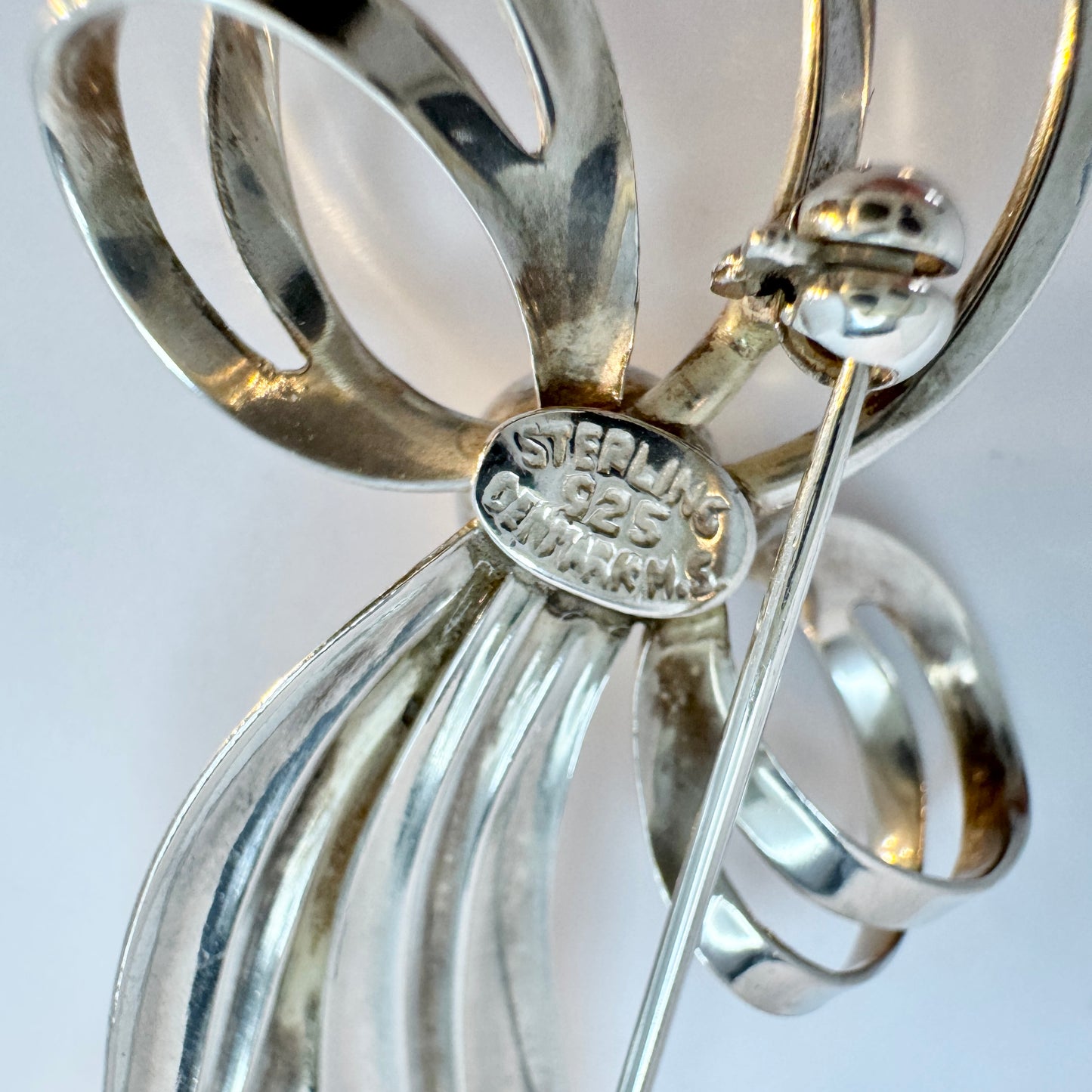 Herman Siersbøl, Denmark ca 1950s. Vintage Sterling Silver Brooch.