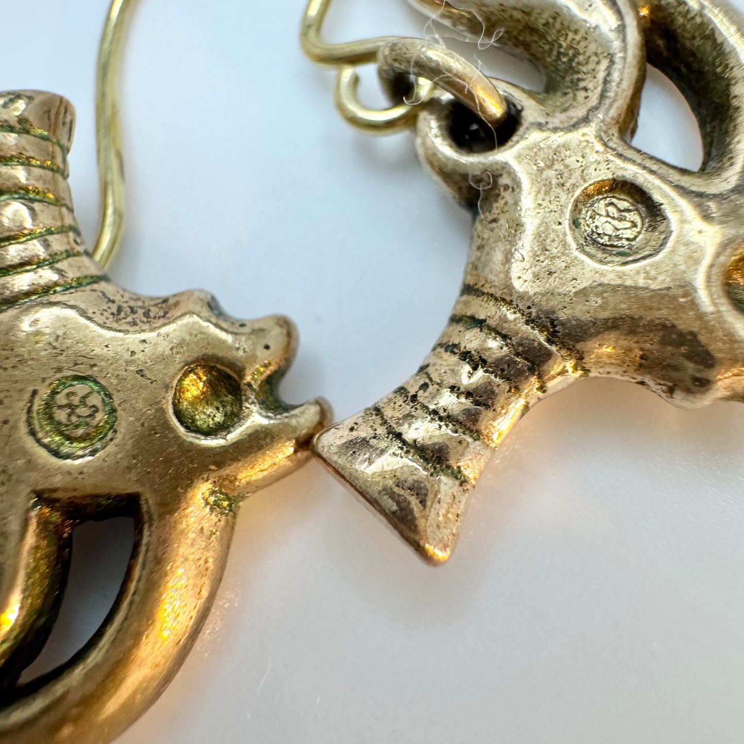 Kalevala Koru, Finland. Vintage Bronze Earrings.