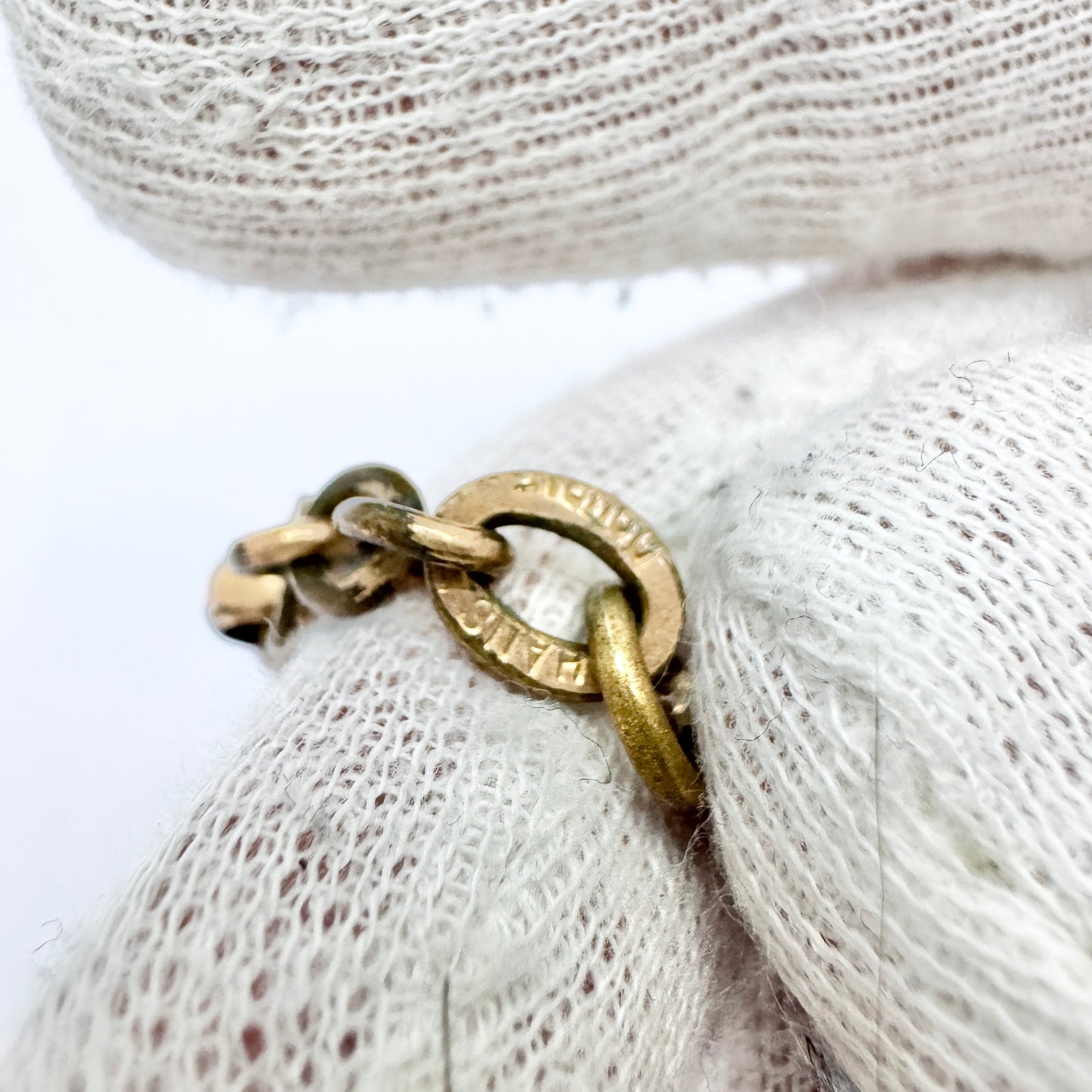 Two Antique Gold Gilt Doublé Watch Chains used as Necklace.