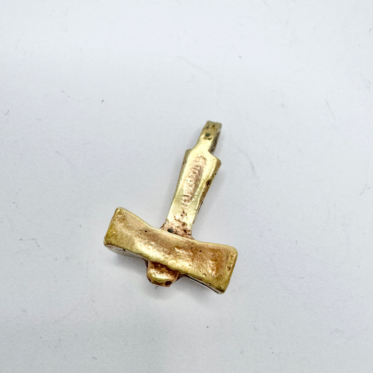B Franzen, Sweden 1988. Vintage Viking Copy Thor's Hammer Solid Silver Pendant.