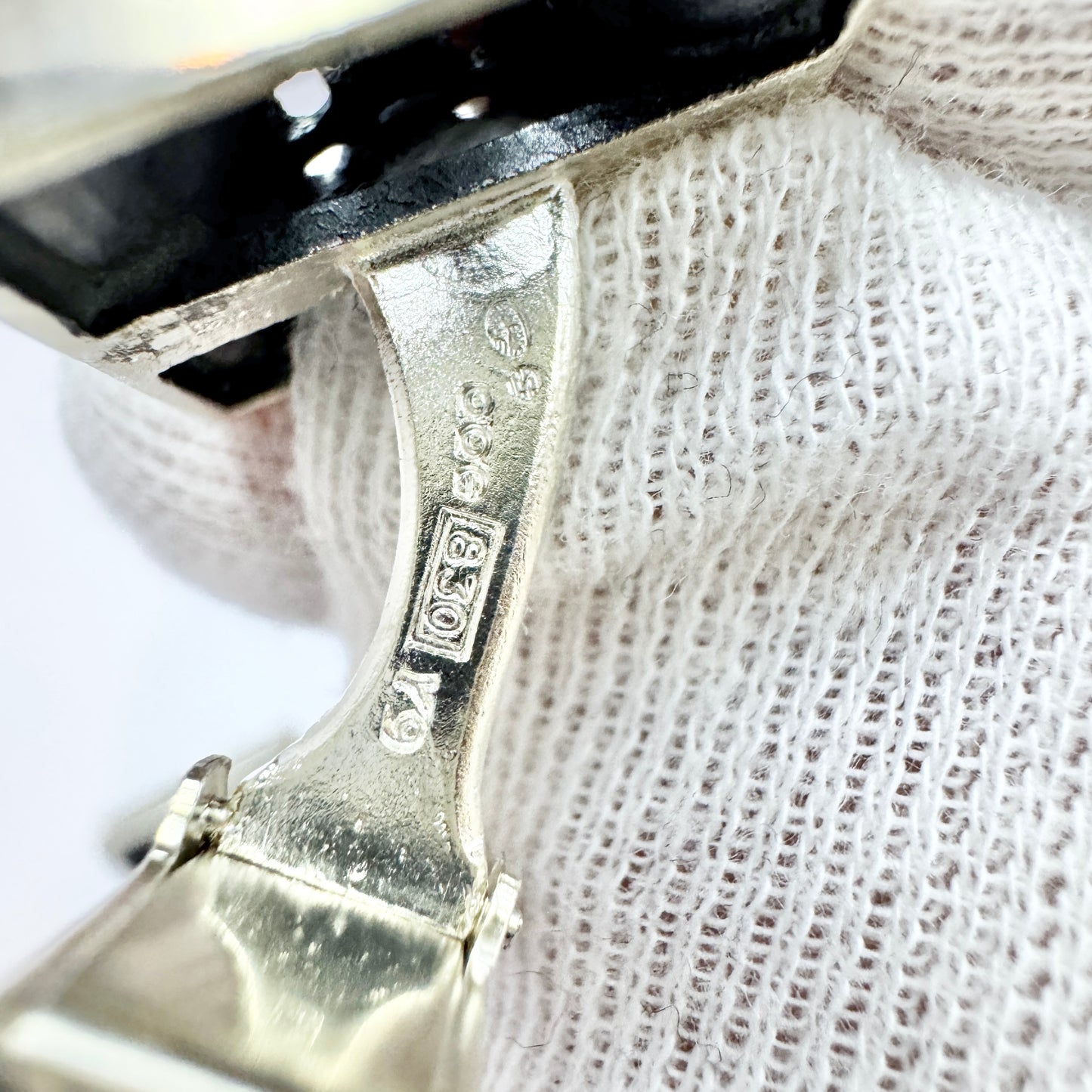 Alpo Tammi, Finland 1973. Large Vintage Modernist Solid SIlver Cufflinks.