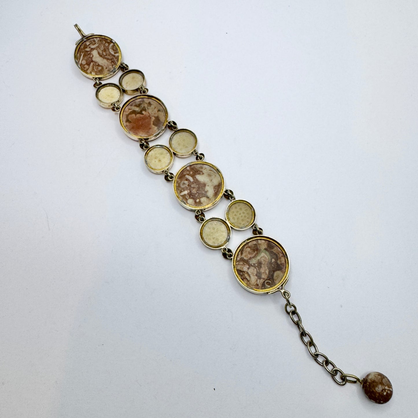 Sweden ca 1900. Antique Limestone Coral Bracelet.