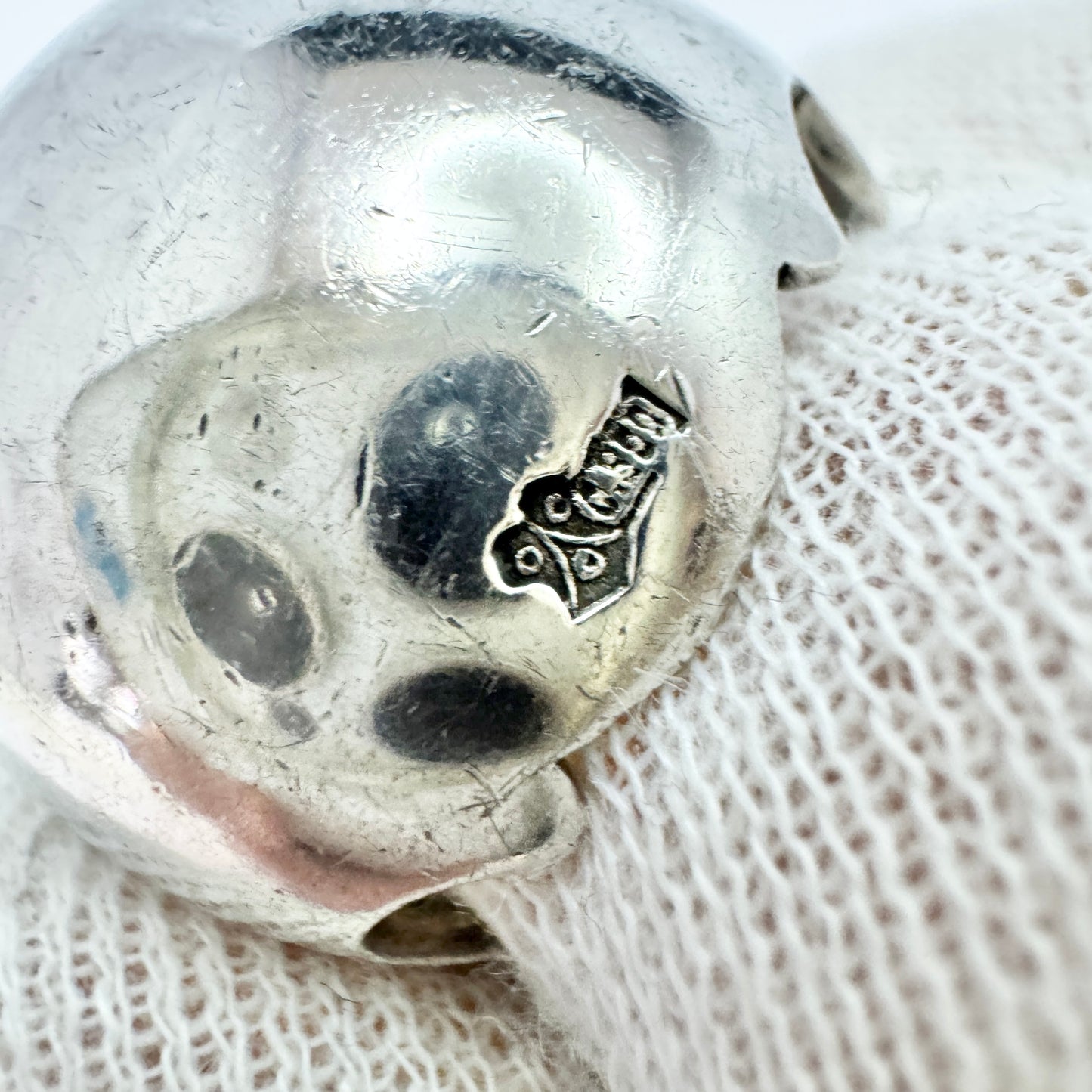 Antique Jugendstil ca year 1900 Solid Silver Sugar Tong.