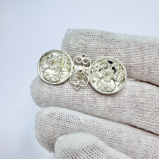 Norway. Vintage Traditional Bunads Brooch in Solid Silver.