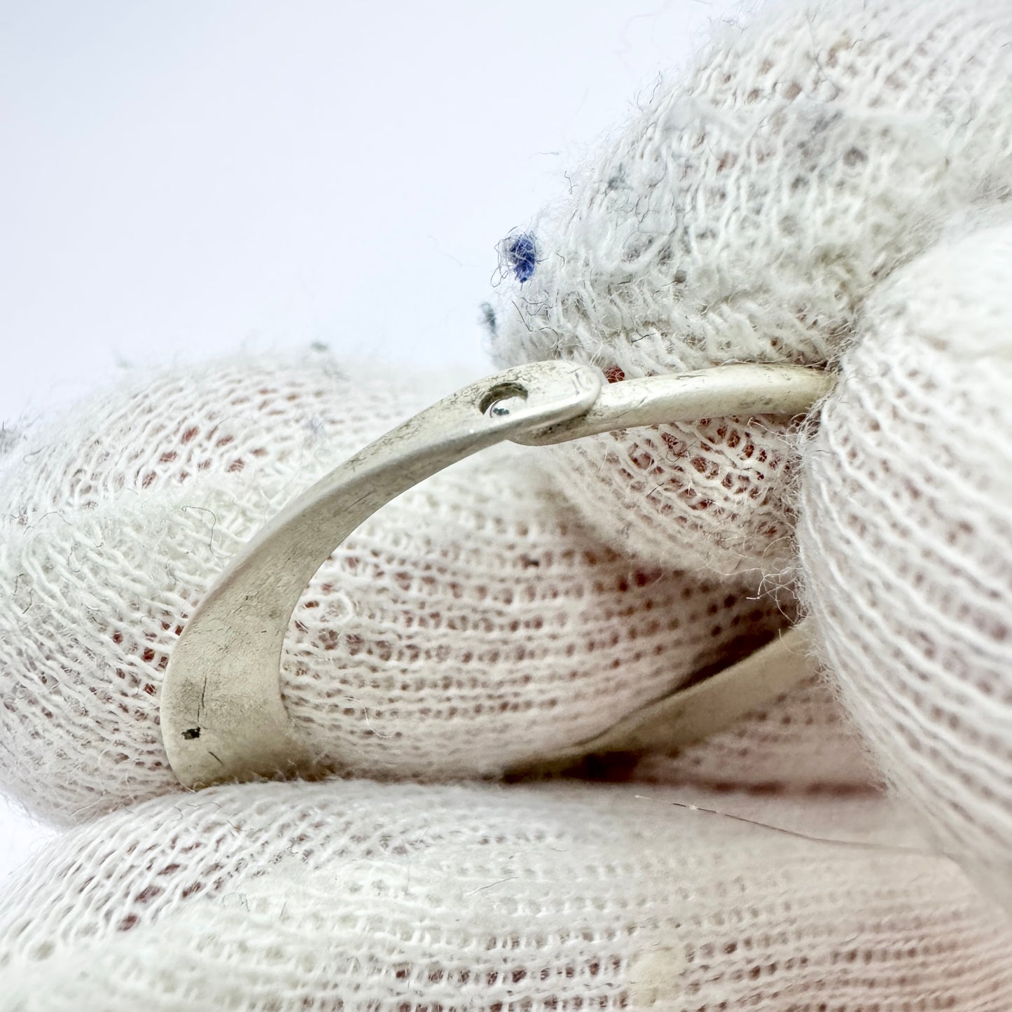 Carl Fredrik Jonssén, Sweden 1831-59. Antique Victorian Solid Silver Single Earring.