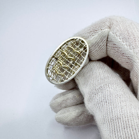 Anders Högberg, Gothenburg, Sweden. Vintage Sterling Silver Ring. Signed