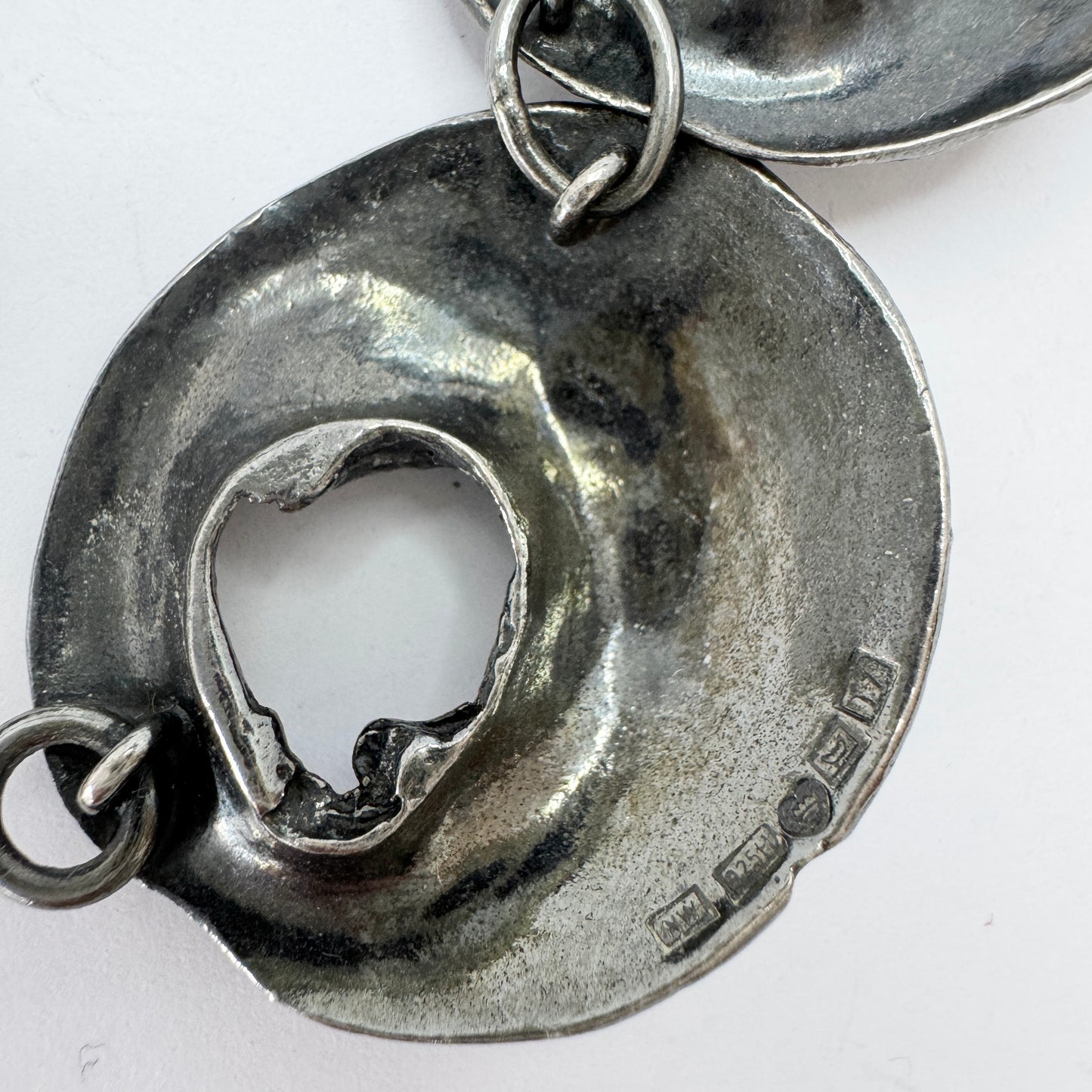 Helky Juvonen for N Westerback, Finland 1972. Bold Vintage Silver Necklace.