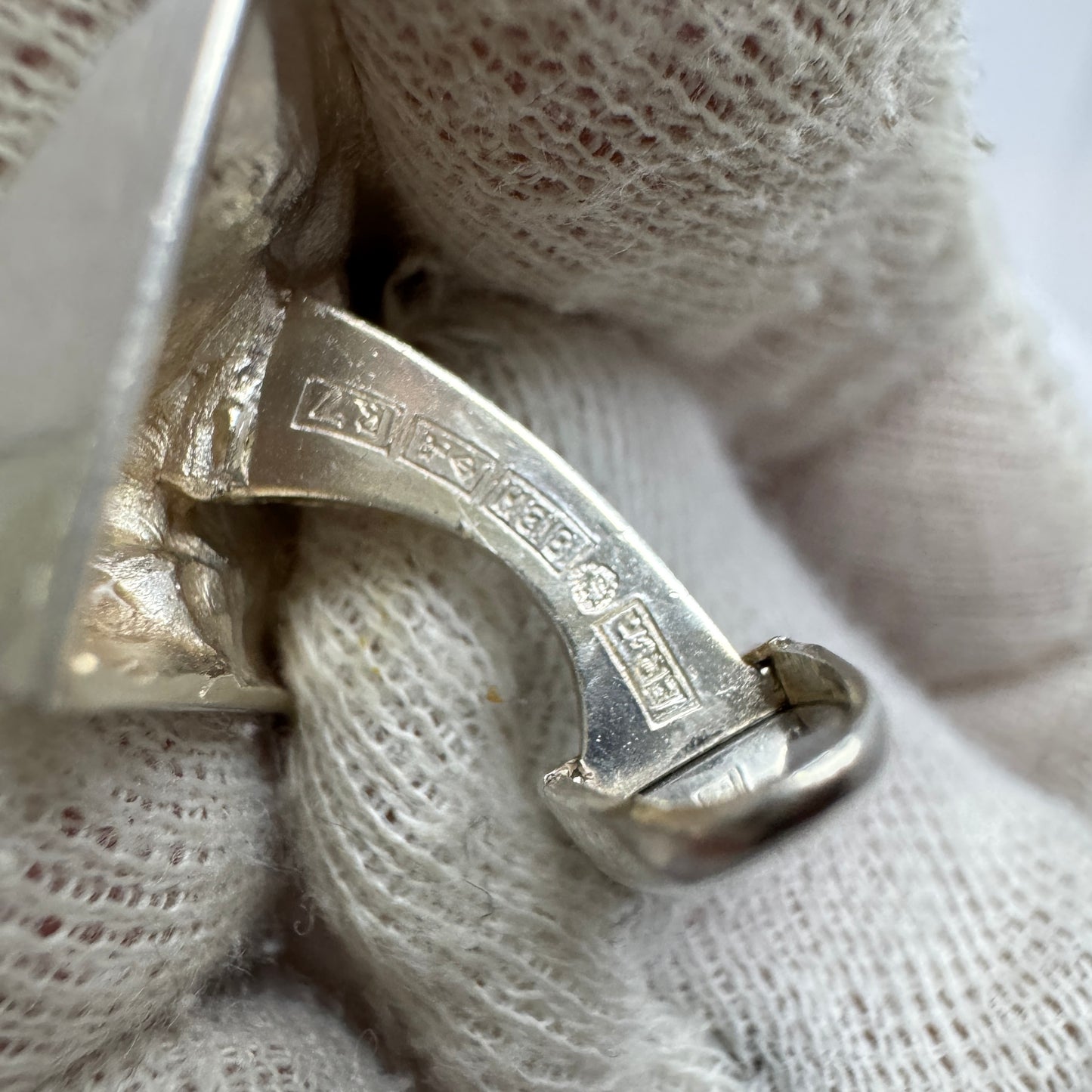 ER:n, Finland year 1970. Vintage Solid Silver Cufflinks.