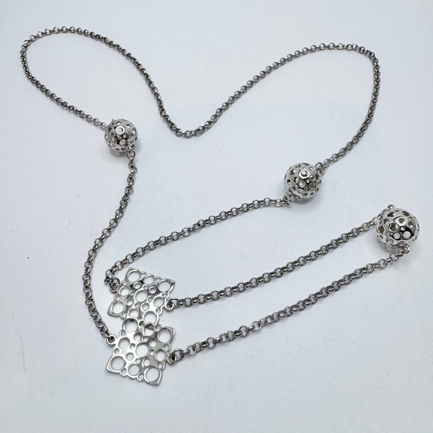 Liisa Vitali for Kultakeskus, Finland. Vintage Sterling Silver Necklace.