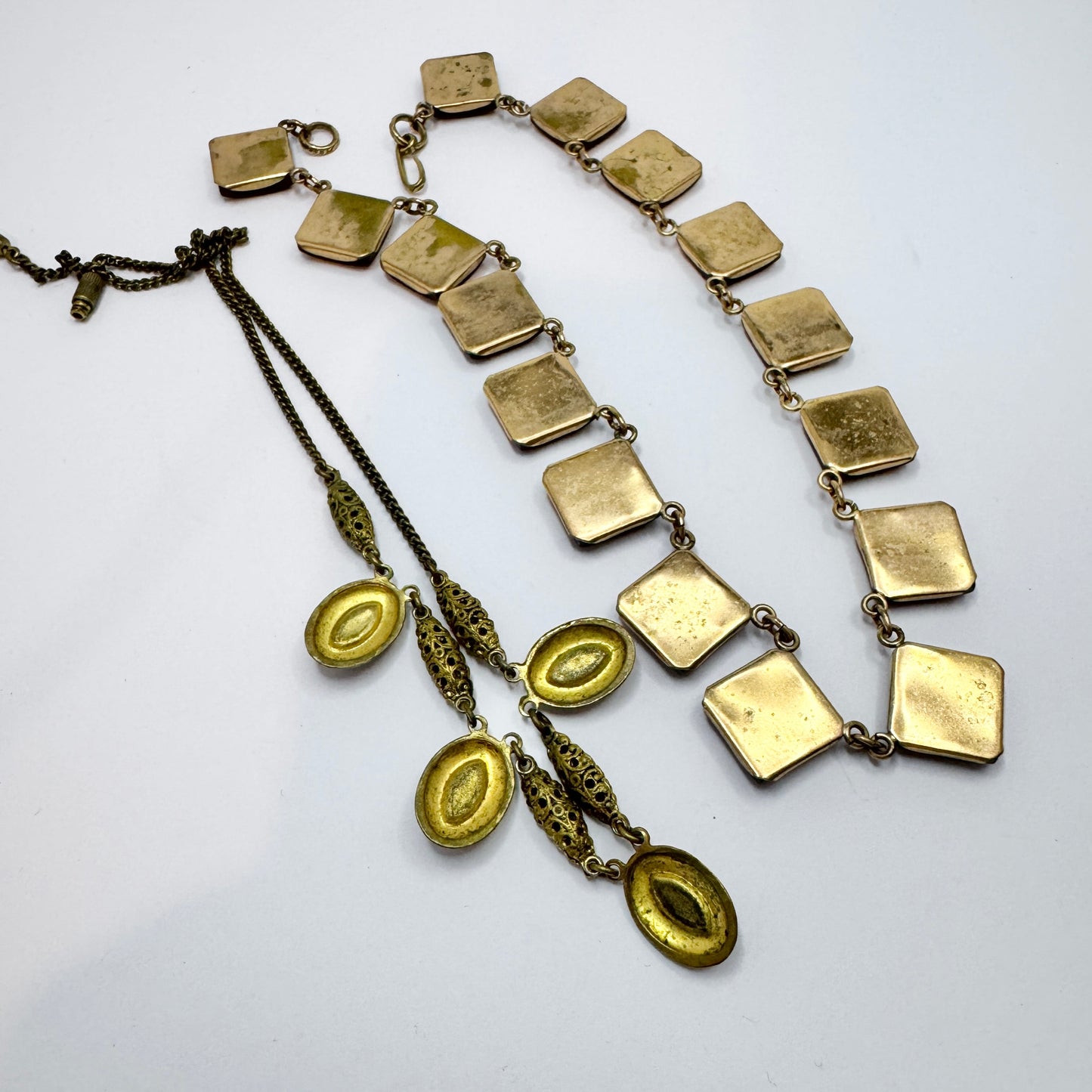 Costume Jewelry c 1930-40s. Two Necklaces.