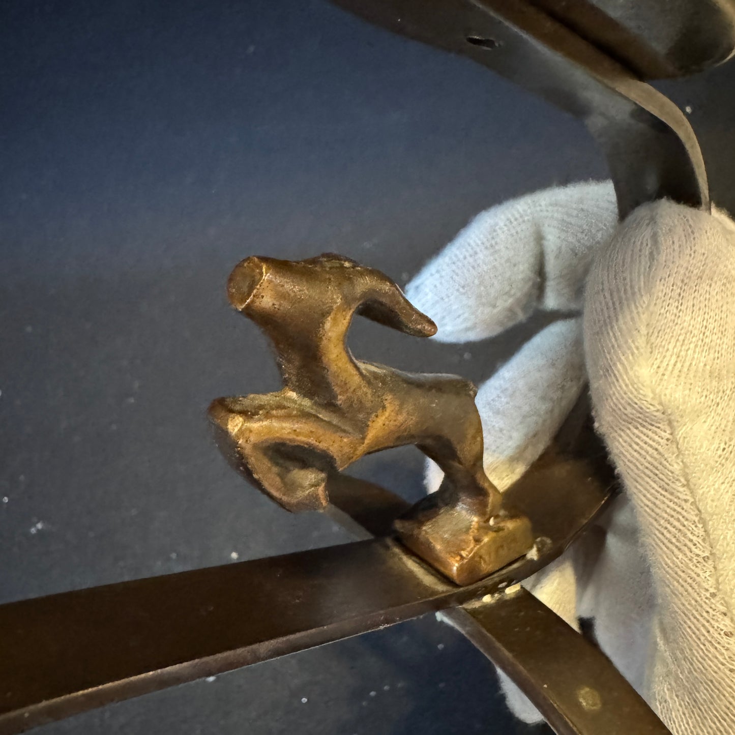 Art Deco Ca 1930 Bronze Candle Holder