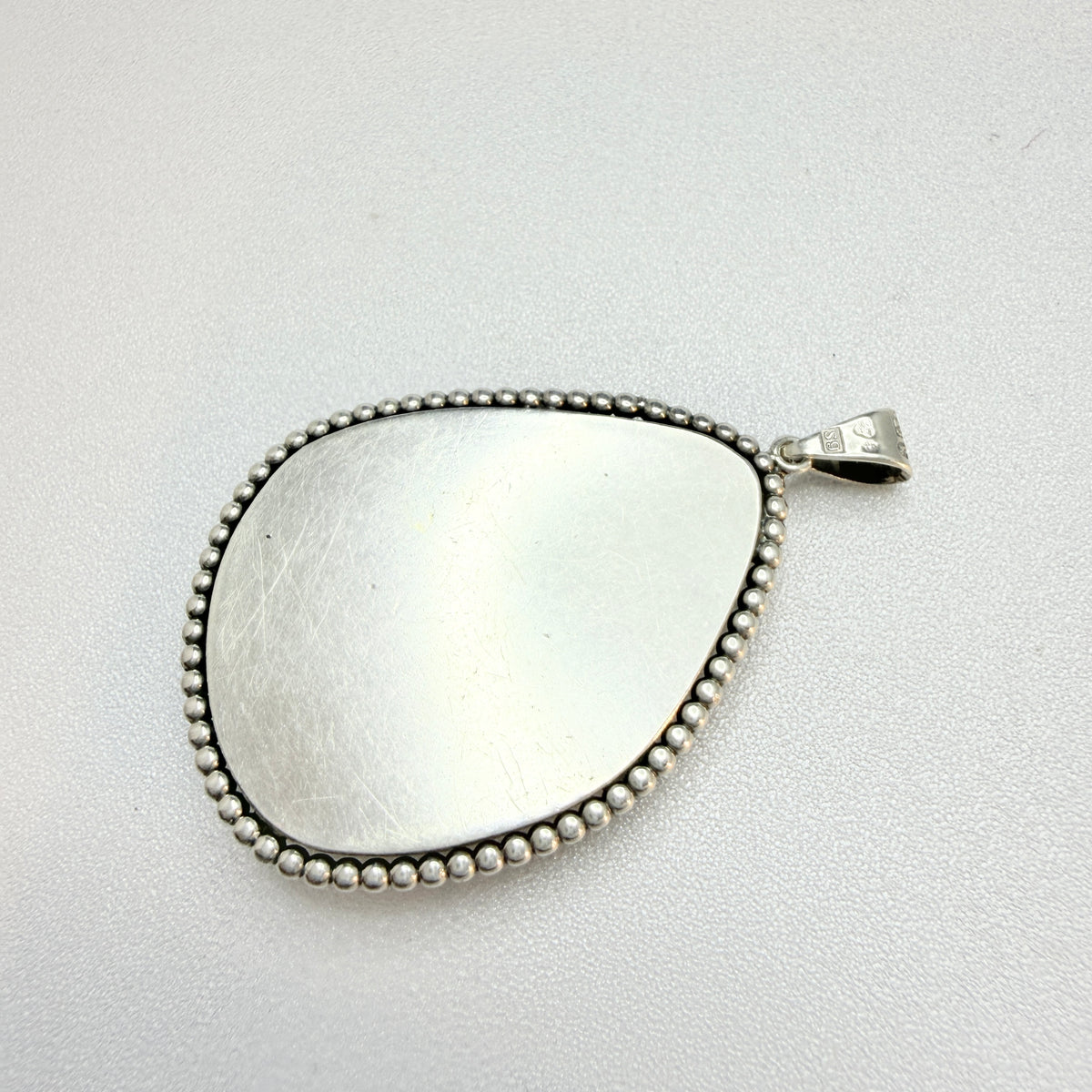 Gösta Eriksson, Sweden 1968. Vintage Sterling Silver Bergslagen-stone Pendant.