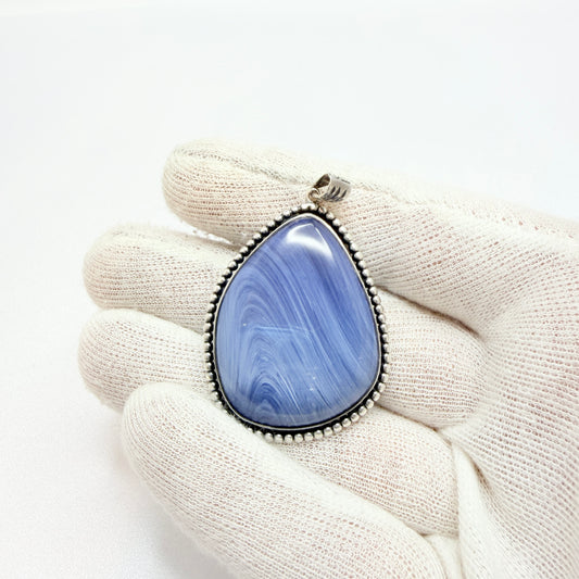 Gösta Eriksson, Sweden 1968. Vintage Sterling Silver Bergslagen-stone Pendant.