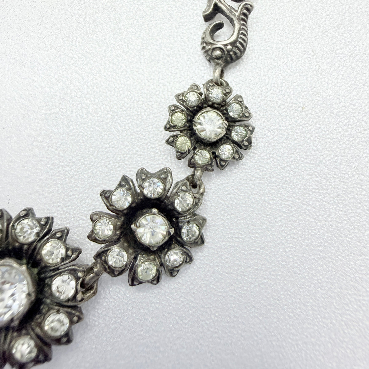 Vintage 1930-40s Solid Silver Foil Back Paste Bracelet.