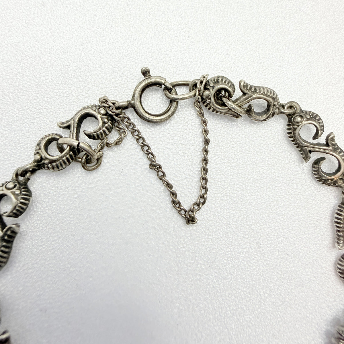 Vintage 1930-40s Solid Silver Foil Back Paste Bracelet.