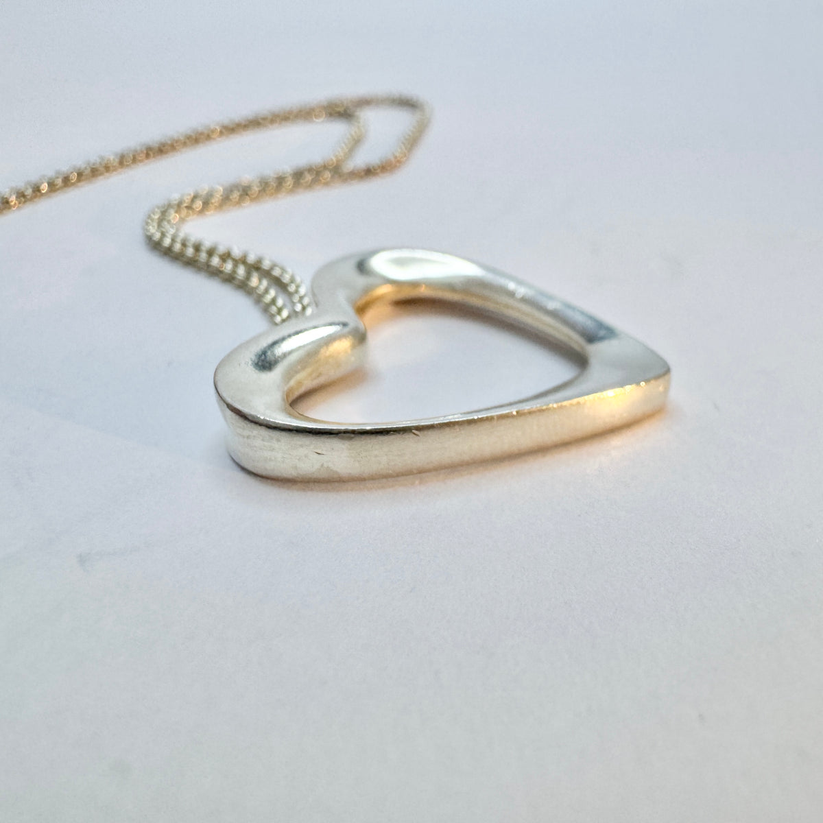 Georg Jensen, Denmark. Sterling Silver Necklace. Artist Heart Pendant Of The Year 2014