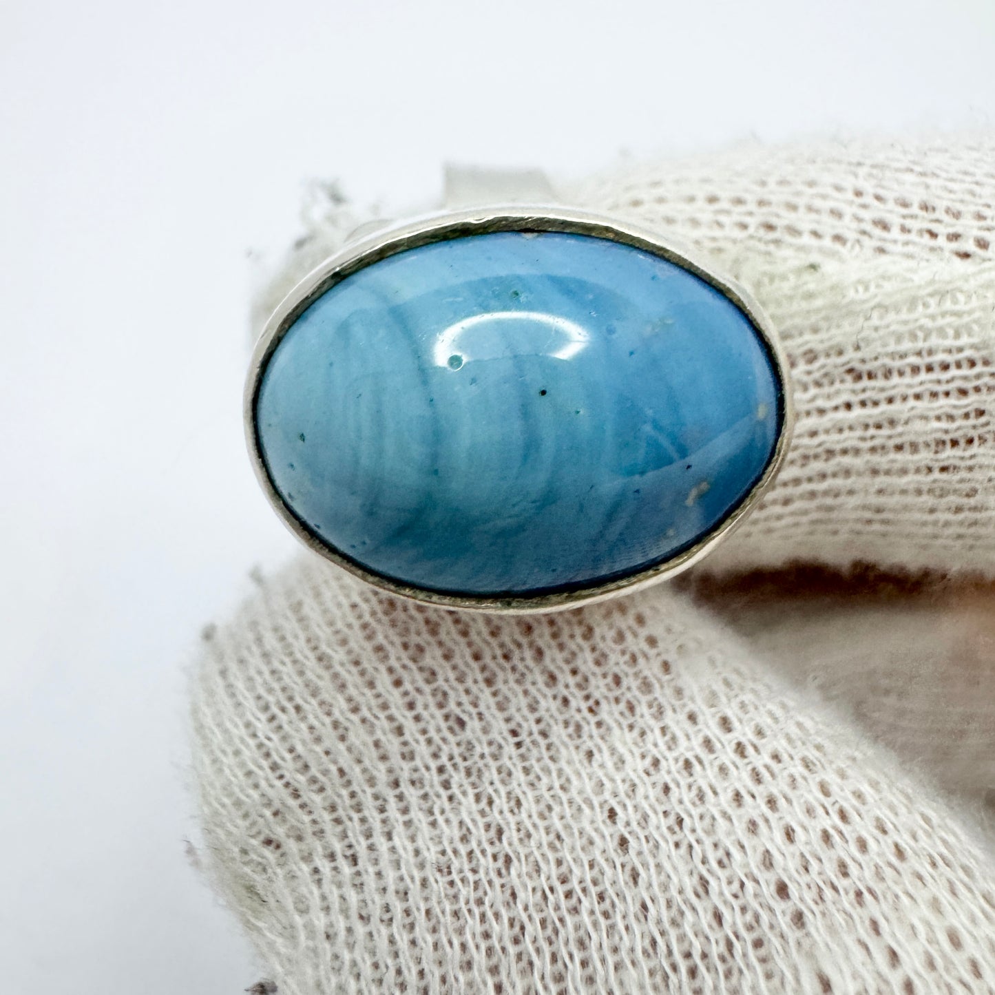 O Nordström, Sweden 1974. Vintage Sterling Silver Bergslagen-stone Ring.