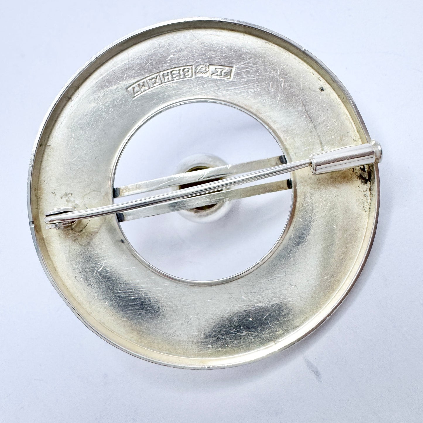 Elis Kauppi, Kupittaan Kulta Finland 1965. Vintage Solid Silver Brooch.