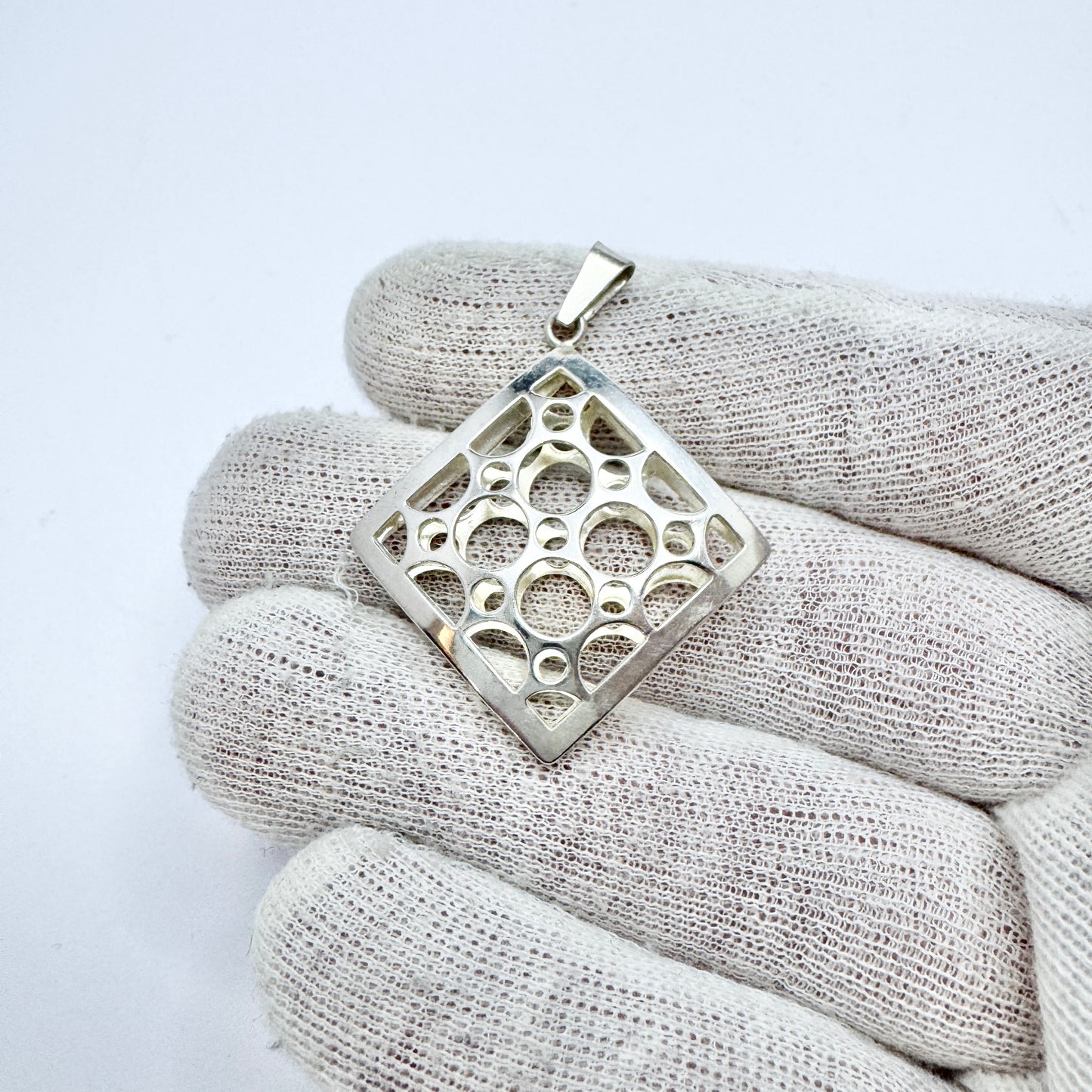 Salovaara, Finland 1970s. Vintage Sterling Silver Pendant.